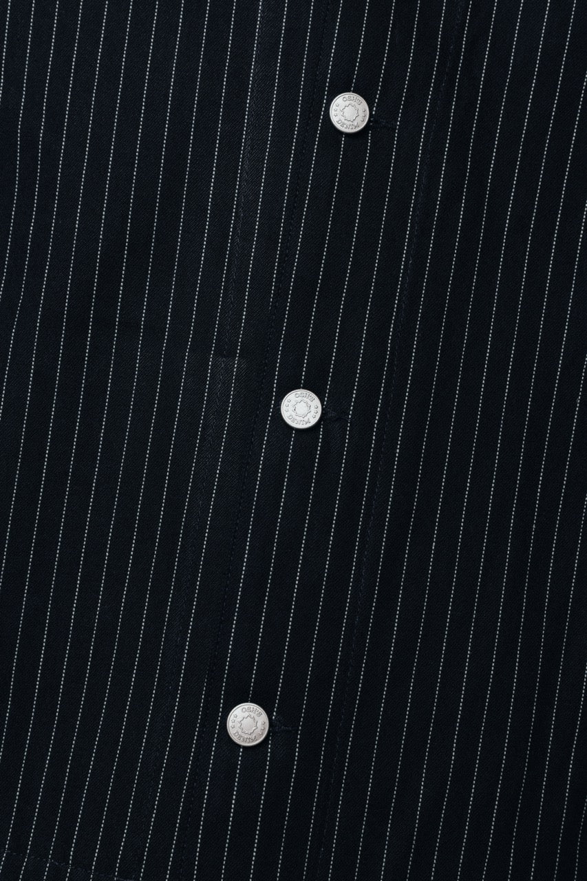 Pinstriped Japanese Denim Jacket