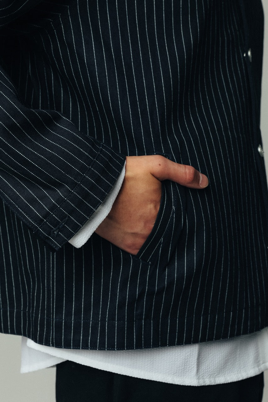 Pinstriped Japanese Denim Jacket