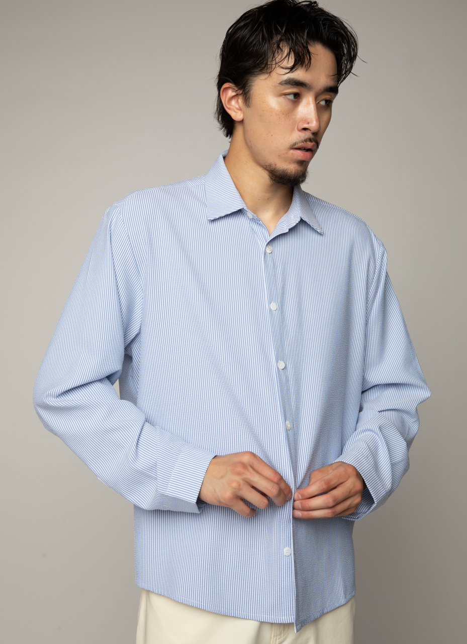 Japanese Seersucker Oxford (Pinstripe)