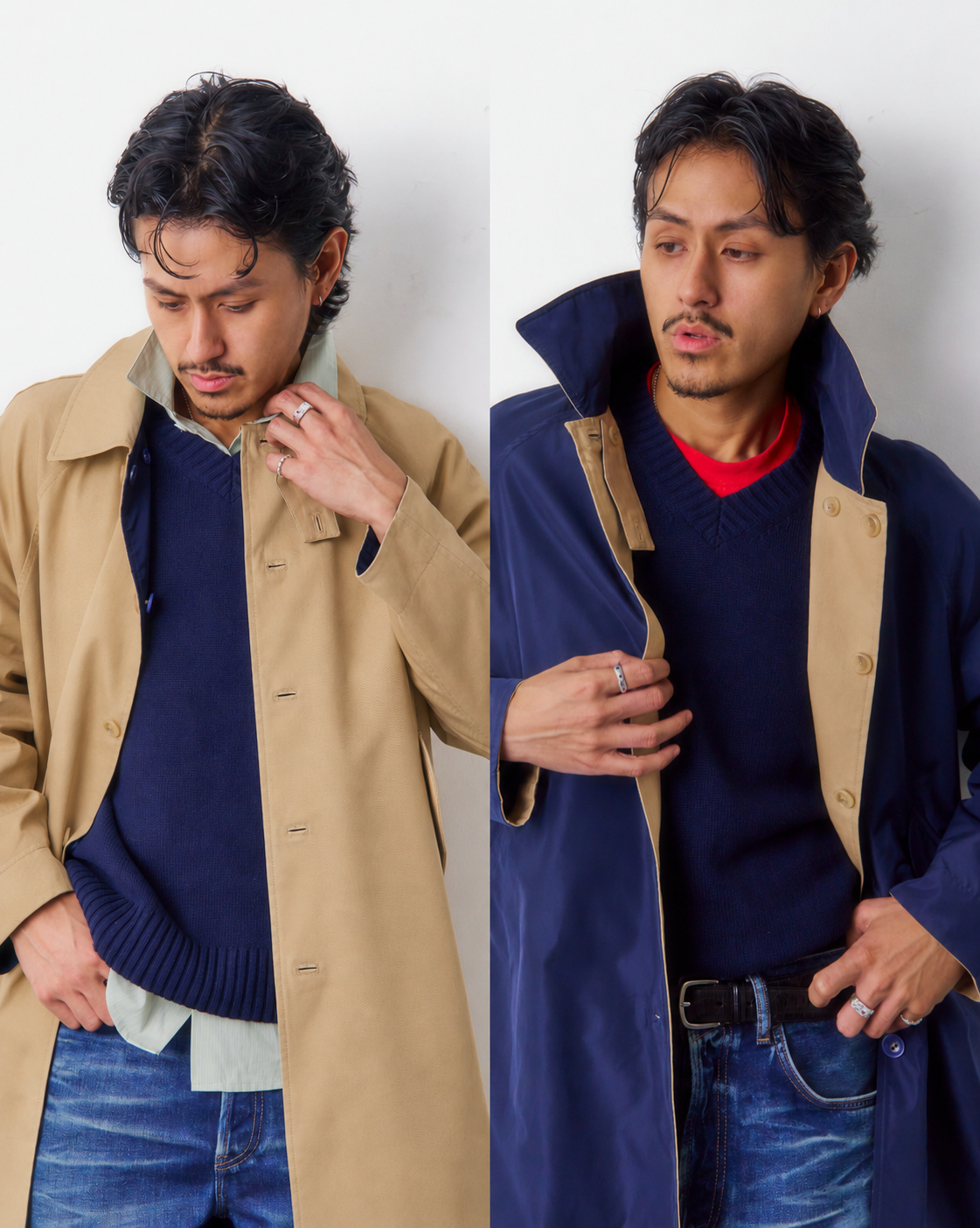 Reversible Balmacaan Coat