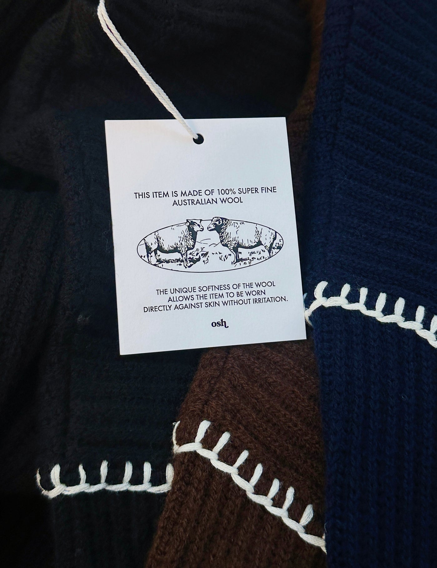 Wool Knits w/ Hand-Crafted Blanket Stitching