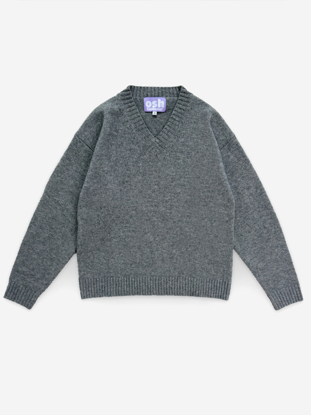 Cashmere Wool Knit Sweater (Grey)