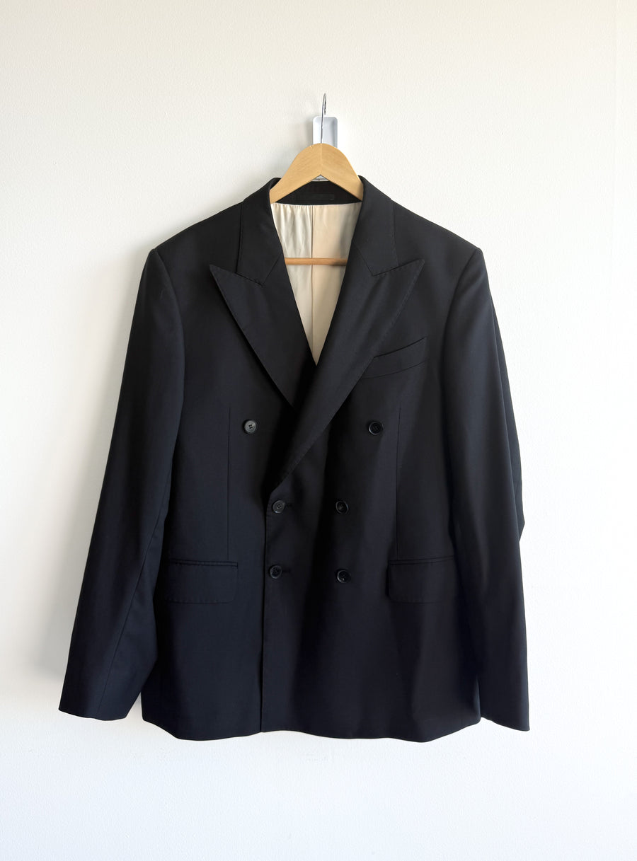 Double-Breasted Fine Wool Jacket, Super 140s