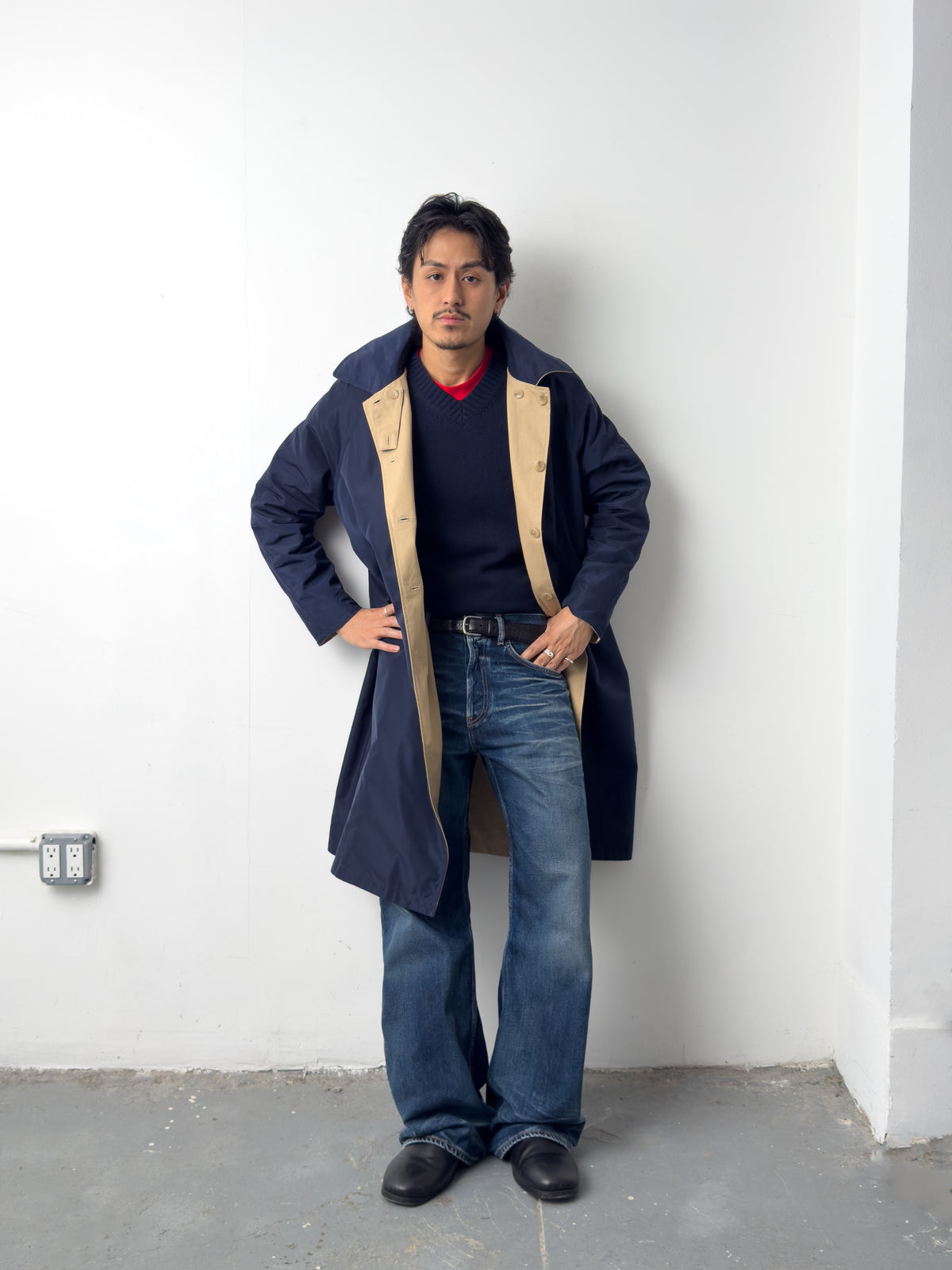 Reversible Balmacaan Coat