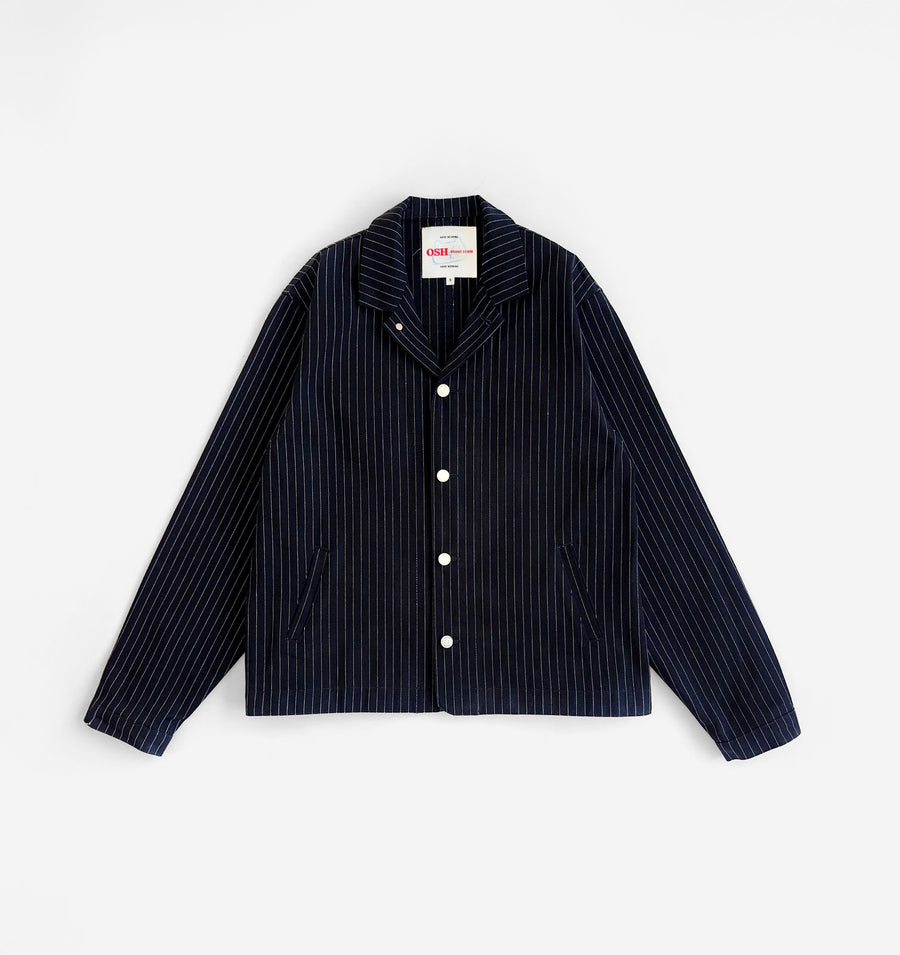 Pinstriped Japanese Denim Jacket