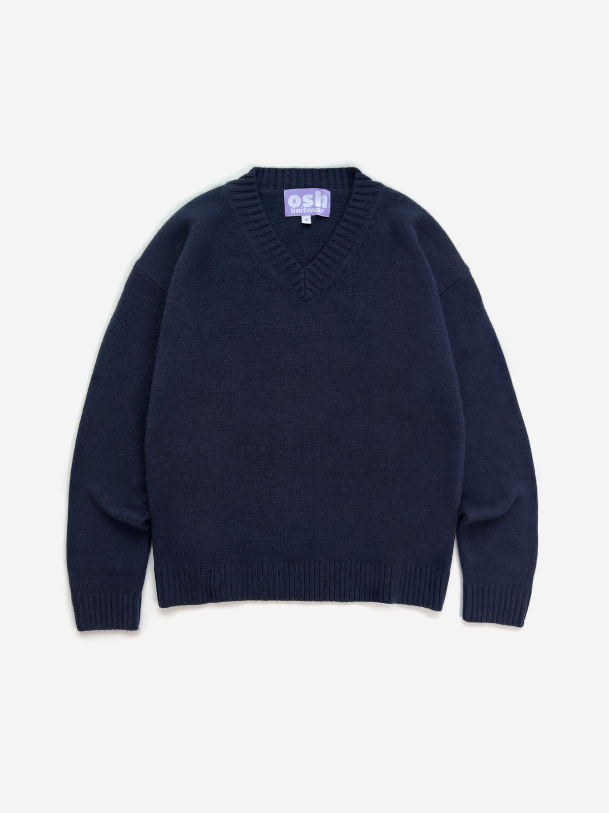 Cashmere Wool Knit Sweater (Navy)