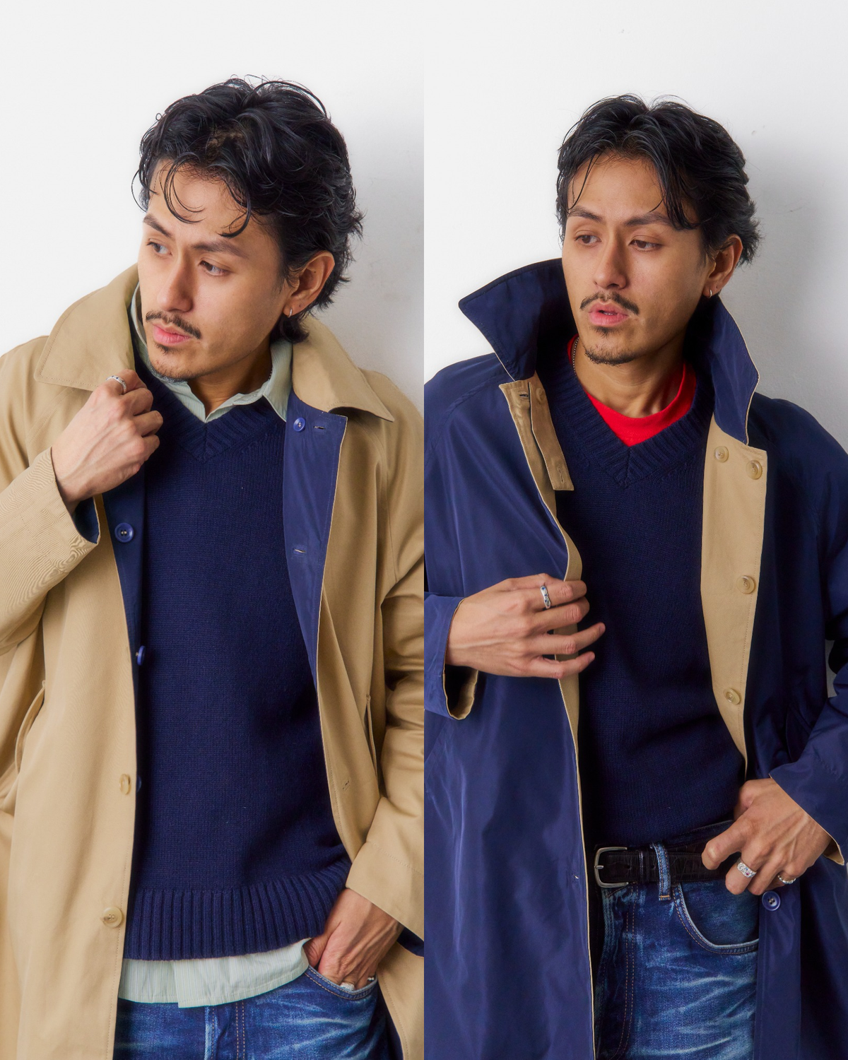 Reversible Balmacaan Coat