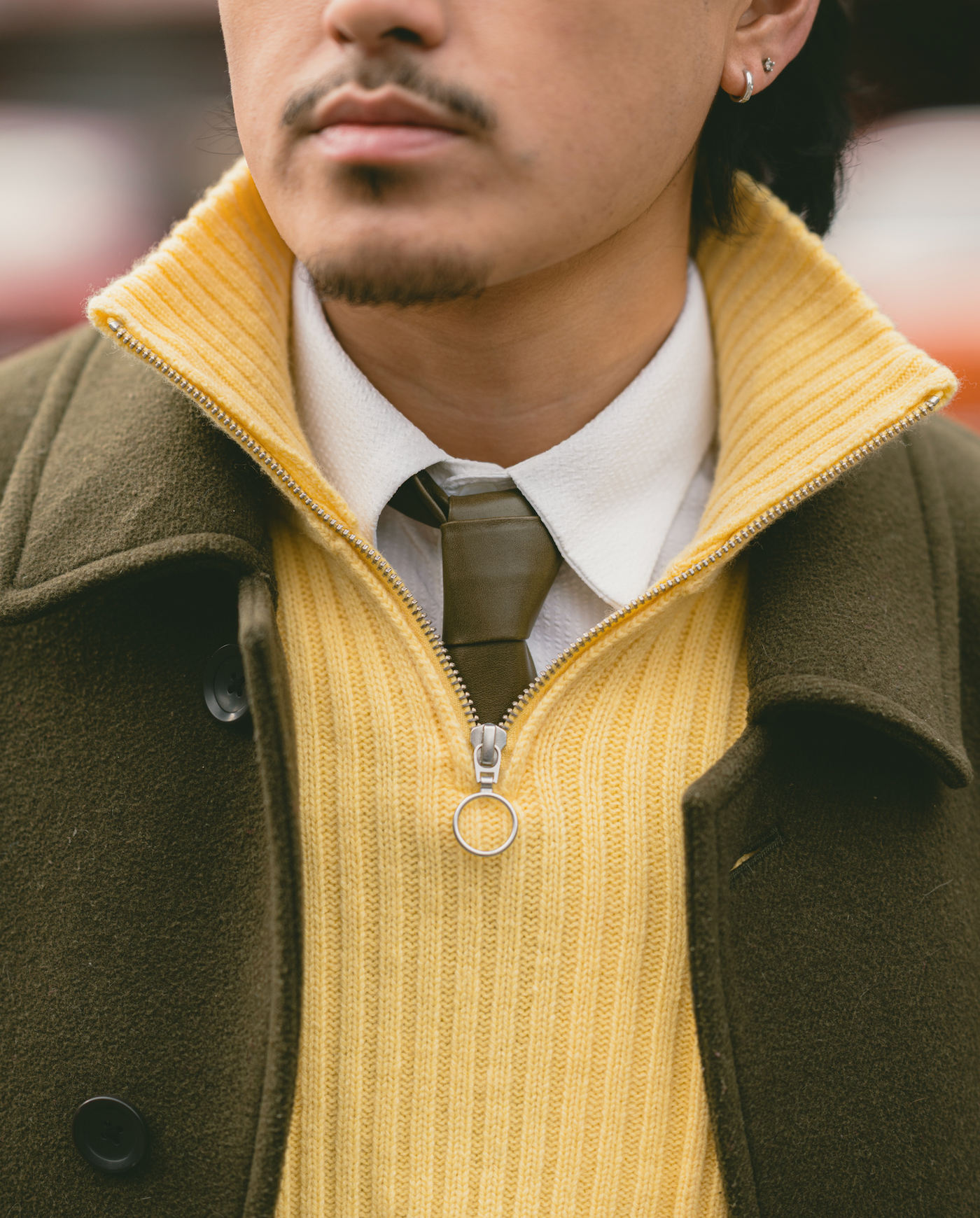 Wool Quarter Zip - Sunflower Yellow