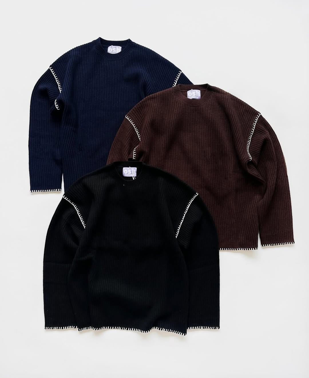 Wool Knits w/ Hand-Crafted Blanket Stitching