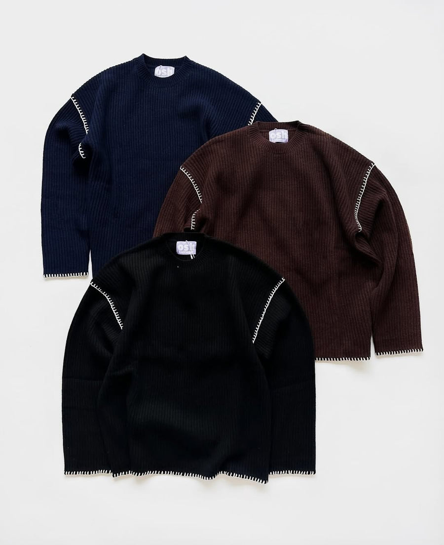 Wool Knits w/ Hand-Crafted Blanket Stitching