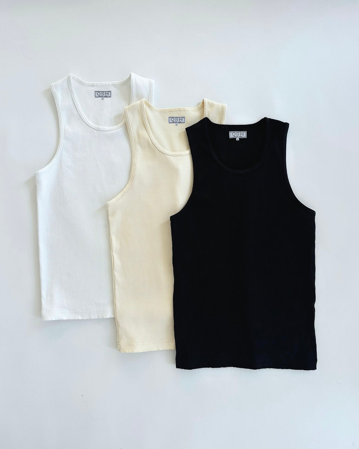 Cotton Ribbed Tank (Black)