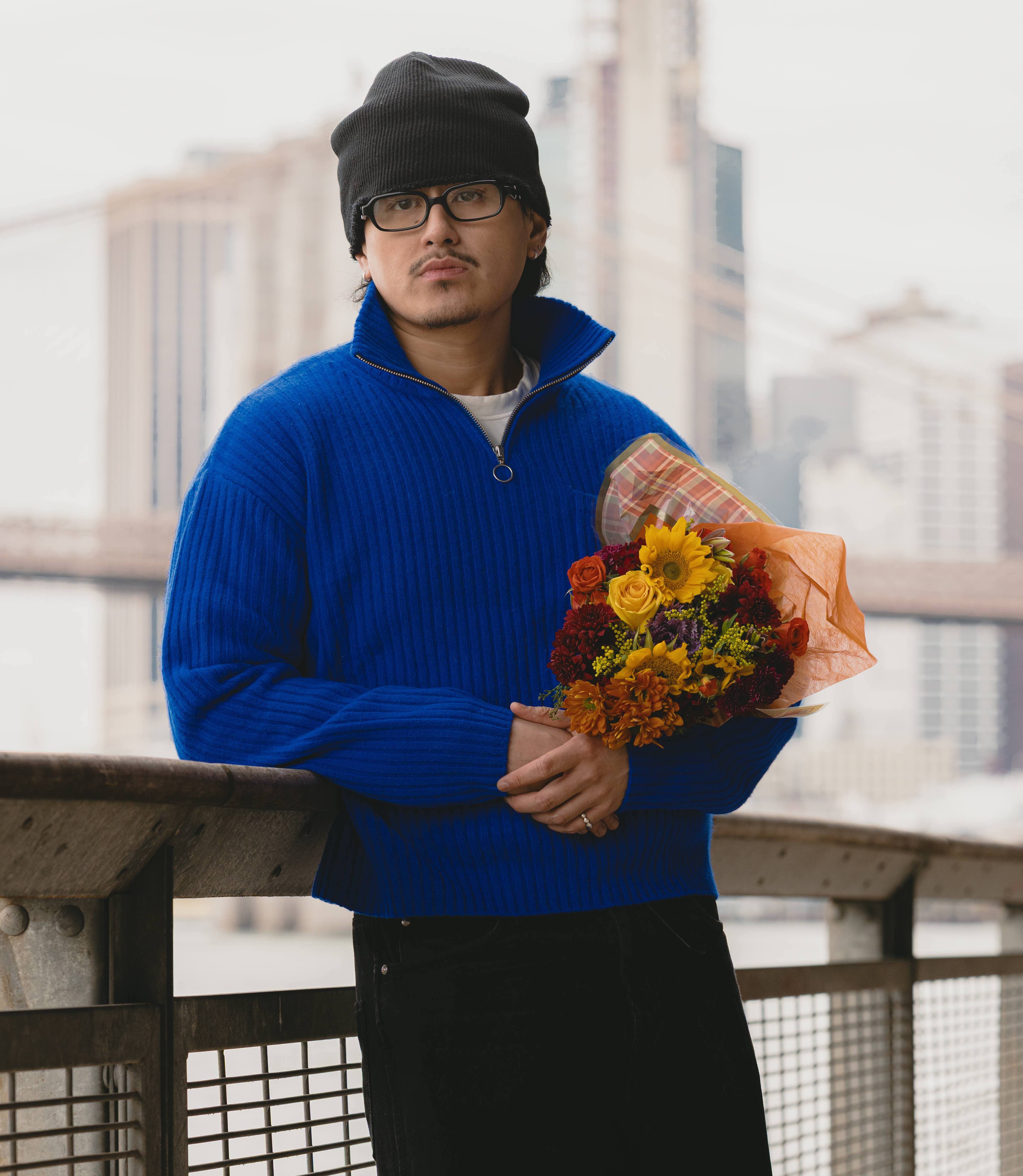 Wool Quarter Zip - Cobalt Blue